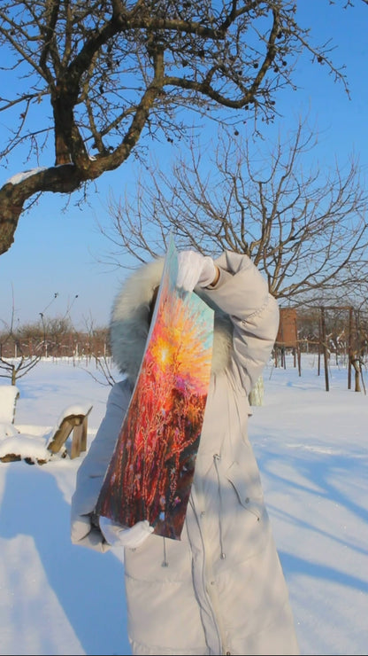 White Campion Flowers Watercolor Painting by Tanbelia