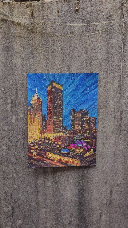 Chicago Watercolor Painting by Tanbelia