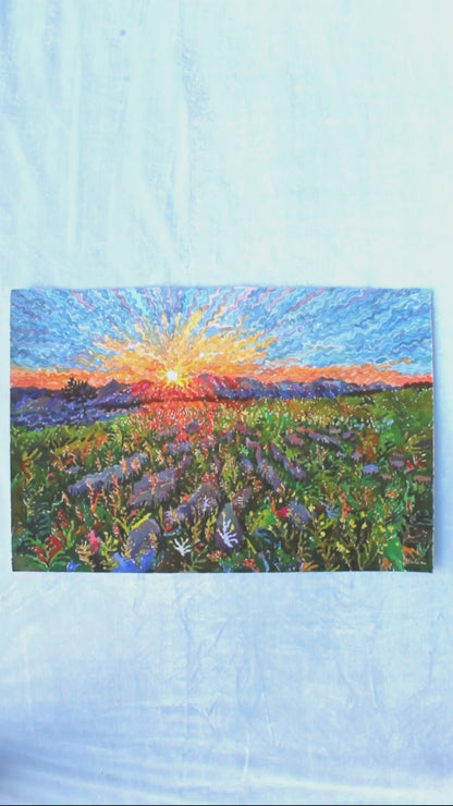 Yorkshire Dales National Park Watercolor Original Painting by Tanbelia