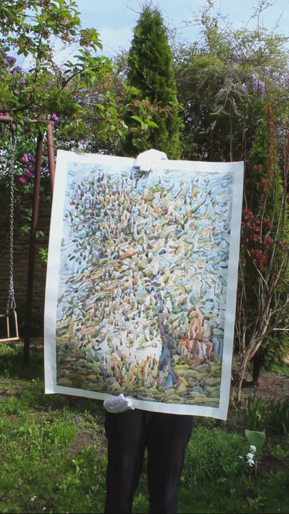 Impressionist Spring Apple Tree Original Painting by Tanbelia