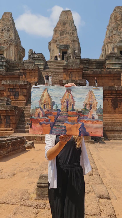 Pre Rup Temple in Angkor Wat Painting by Tanbelia