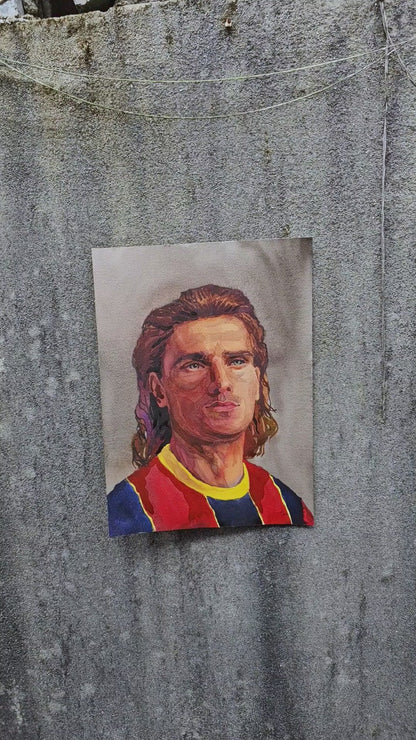 Antoine Griezmann Watercolor Painting by Tanbelia