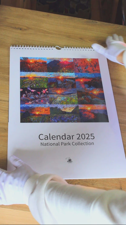 Wall Calendar 2025 with National Parks by Tanbelia