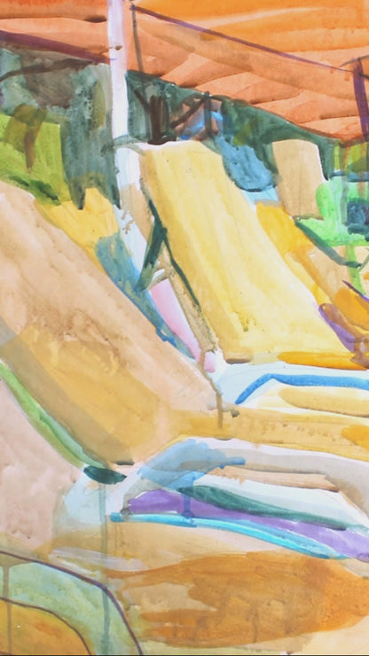 Seagull on the Beach Watercolor Painting by Tanbelia