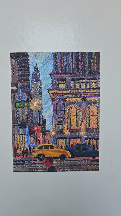 Astor Trust Building Watercolor Painting by Tanbelia