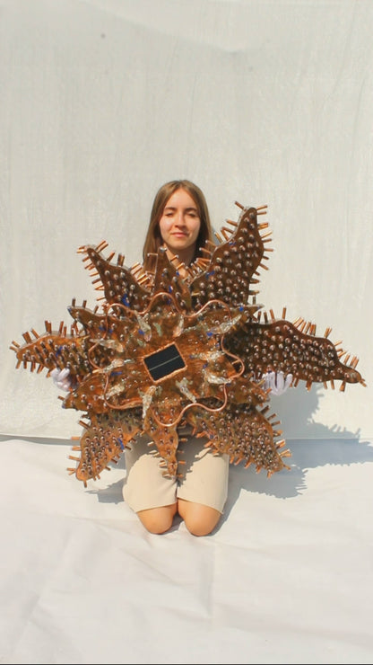 The way to life - Copper Extra Large Wall Sculpture with Light