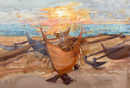 Nosy Be Madagascar Watercolor Painting by Tanbelia