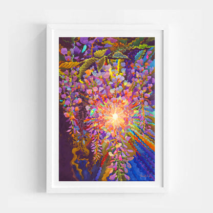 Wisteria Watercolor Painting by Tanbelia